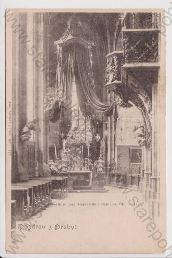  - Praha - chrám sv. Víta - náhrobek sv. Jana Nepomuckého, DA
