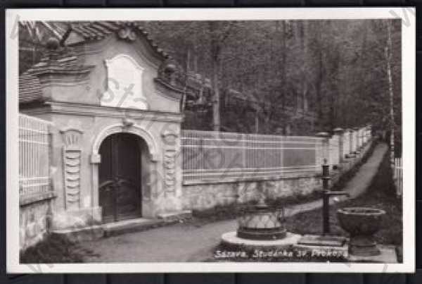  - Sázava,Studánka sv.Prokopa (Benešov), studánka, pumpa, kaple
