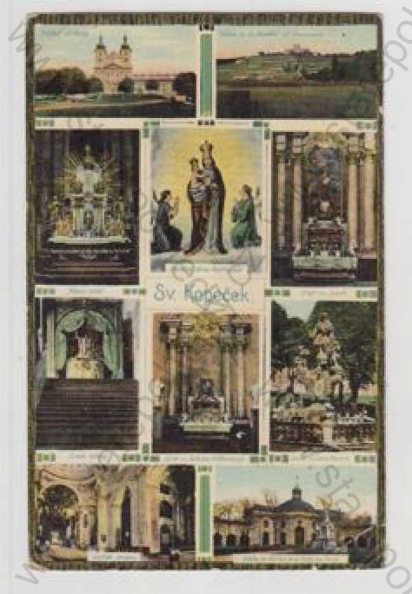  - Svatý Kopeček (Olomouc), více záběrů, kostel, oltář, Madona, socha