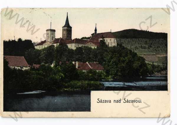  - Sázava, Benešov, celkový pohled, hrad Český Šternberk