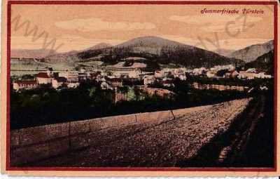  - Perštejn (německy Pürstein) Chomutov, kolorovaná, celkový pohled