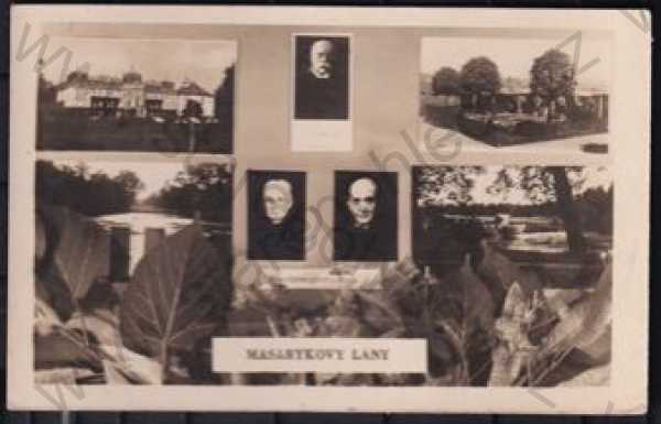  - Masarykovy Lány (Kladno), více záběrů, zámek, T.G.Masaryk, Charlotta Garrigue Masaryková, Jan Garrigue Masaryk, hrob T.G.Masaryka, Foto-fon