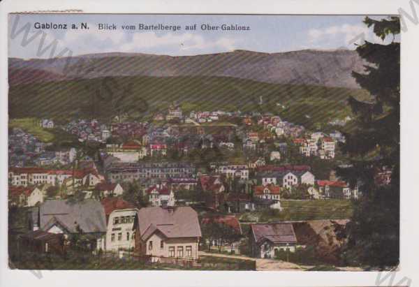  - Jablonec nad Nisou - celkový pohled z Bartelberge, kolorovaná