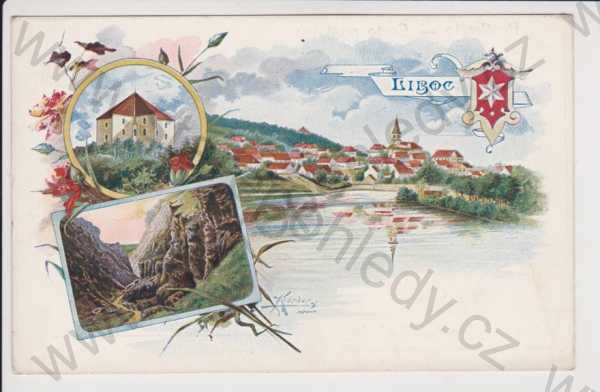 - Praha - Liboc - celkový pohled, Hvězda, údolí, koláž, kolorovaná, DA