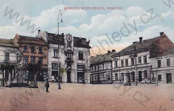  - Horní Benešov, Bennisch, Bruntál, náměstí, kolorovaná