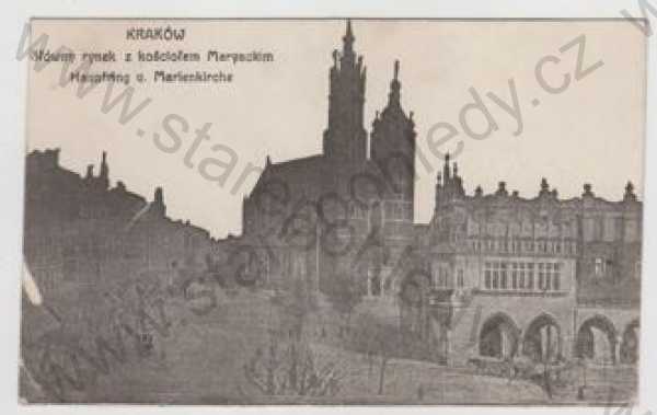  - Polsko, Kraków (W. Malopolskie), náměstí, kostel