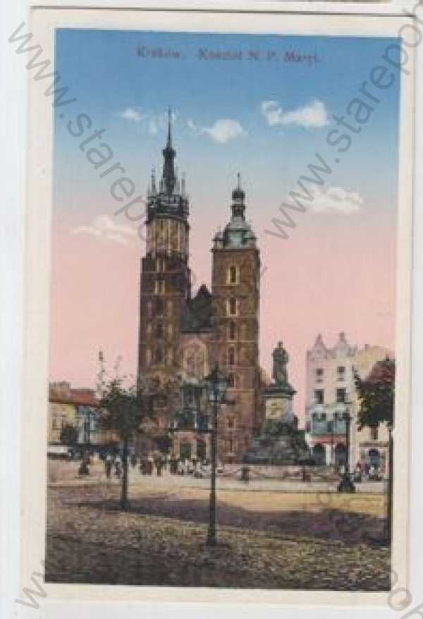  - Polsko, Kraków (W. Malopolskie), kostel, kolorovaná