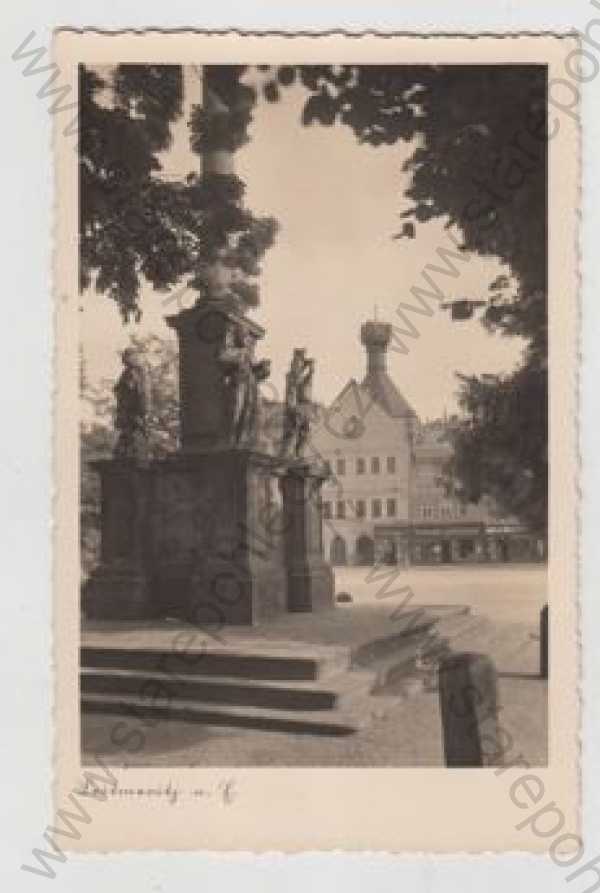  - Litoměřice (Leitmeritz), náměstí, socha, sloup