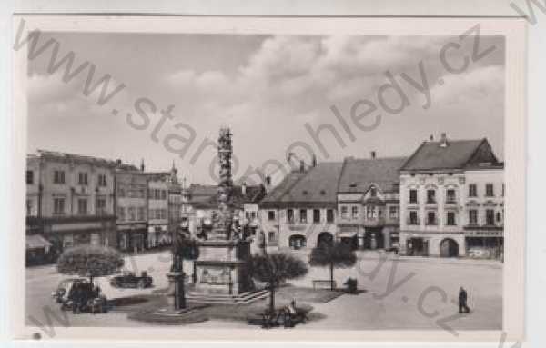  - Vyškov (Wischau), náměstí, automobil, Fototypia-Vyškov