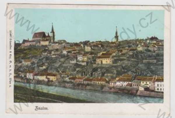  - Znojmo (Znaim), celkový pohled, kolorovaná