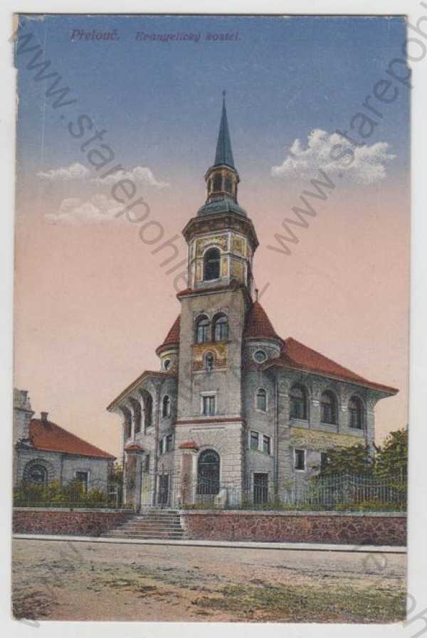  - Přelouč (Pardubice), kostel, kolorovaná