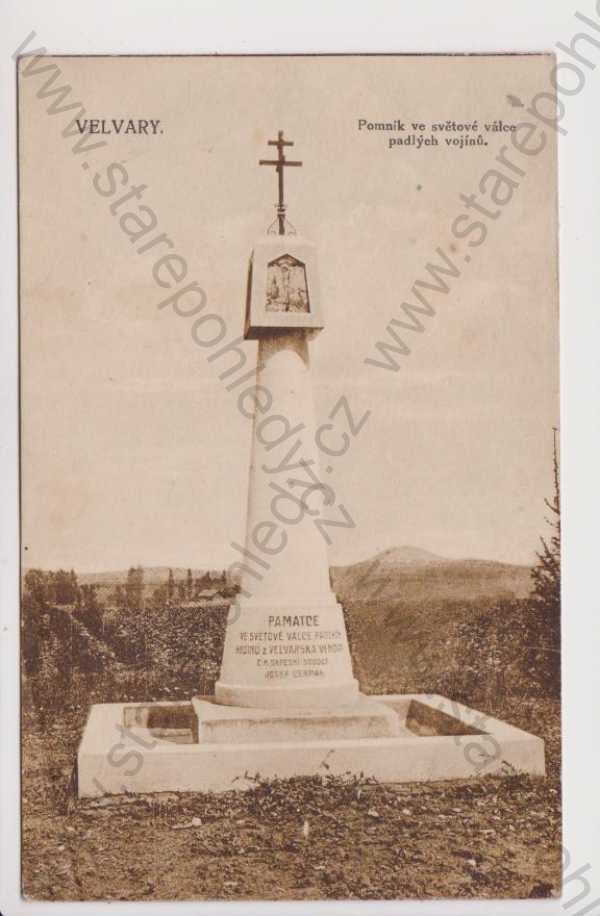  - Velvary - pomník ve světové válce padlých vojínů