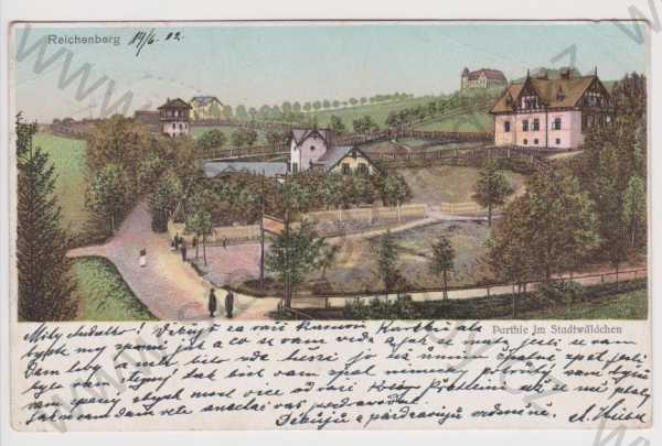  - Liberec - Stadtwäldchen, kolorovaná, DA