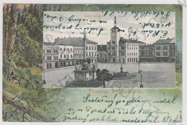  - Kroměříž, náměstí, koláž, DA