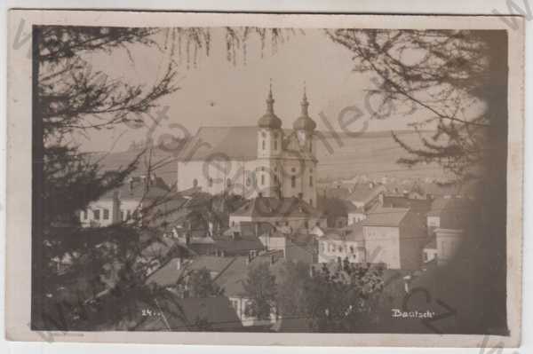  - Budišov nad Budišovskou (Bautsch) - Opava, kostel, částečný záběr města