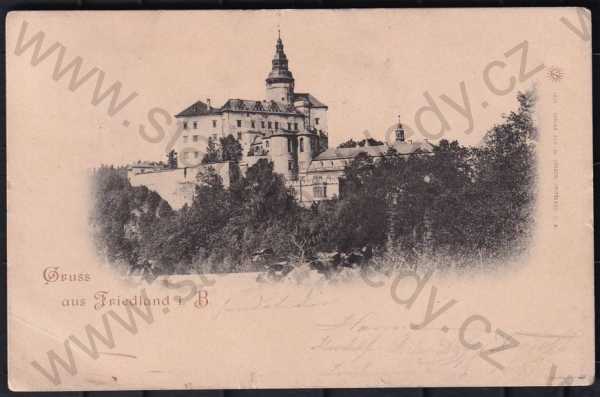  - Frýdlant (Friedland), Liberec,  hrad a zámek, celkový pohled, DA