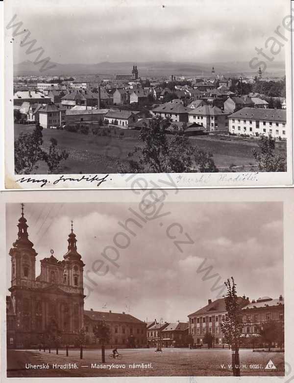  - 2x Uherské Hradiště), náměstí, celkový pohled