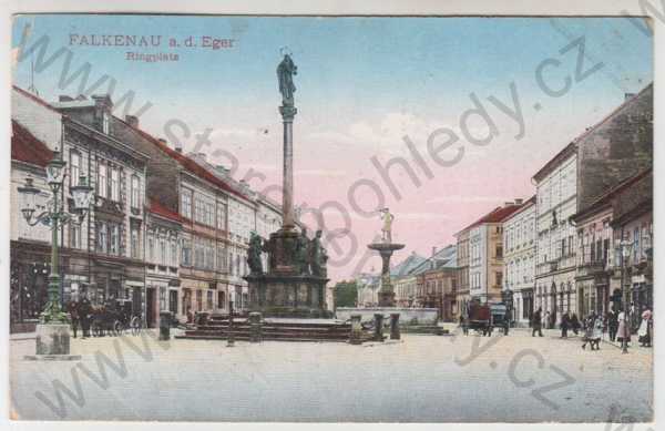  - Sokolov (Falkenau a.d. Eger), náměstí, kolorovaná