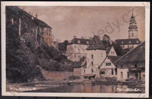  - Český Krumlov (Krummau), zámek, řeka, věž