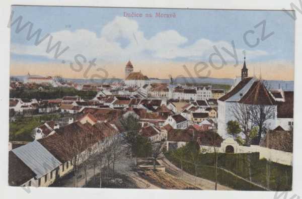  - Dačice na Moravě (Jindřichův Hradec), celkový pohled, kolorovaná