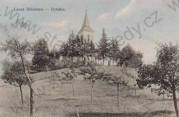  - Lázně Bělohrad - Byšička (Jičín) kostel, barevná