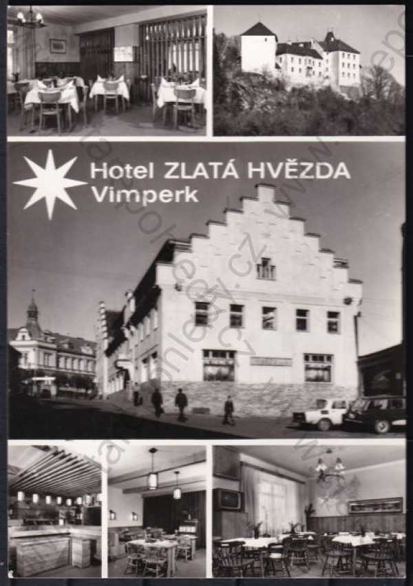  - Vimperk (Prachatice), Hotel Zlatá Hvězda, více záběrů, zámek