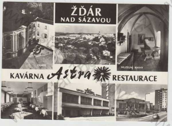  - Žďár nad Sázavou, více záběrů, zámek, muzeum, kniha, kavárna, restaurace, automobil, celkový pohled, reklama