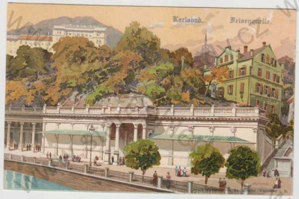  - Karlovy Vary (KArlsbad), pramen, kolorovaná, DA