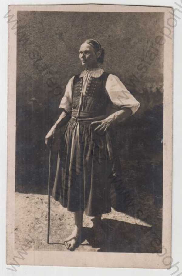  - Slovensko, Velká Kubra, žena, kroj