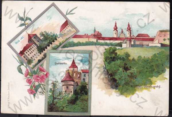  - Strahovský klášter, Bílá věž, Daliborka (Praha 1), více záběrů, barevná, DA