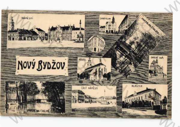  - Nový Bydžov, Hradec Králové, koláž, více záběrů, spořitelna, klášter, náměstí