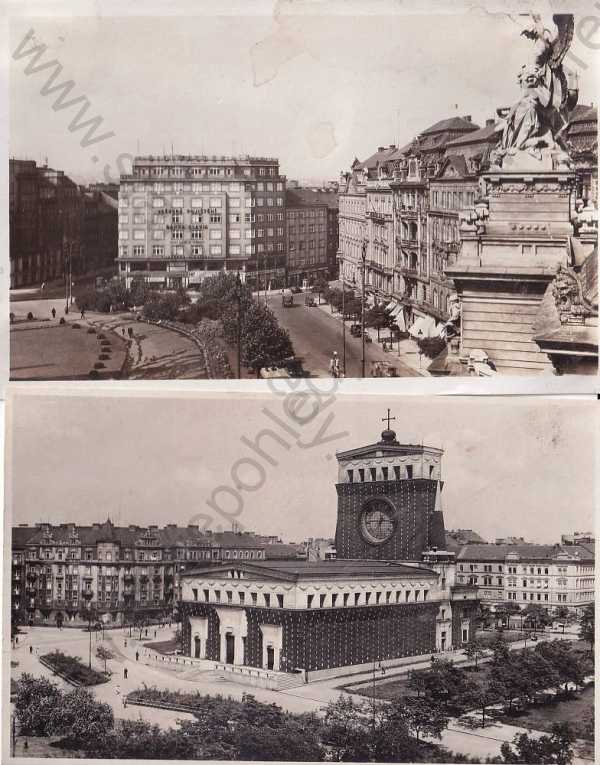  - 2x Vinohrady (Praha) Purkyňovo náměstí, náměstí Míru, kostel