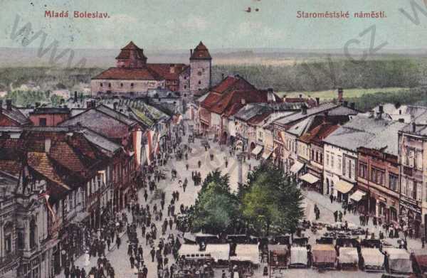  - Mladá Boleslav, kolorovaná, náměstí