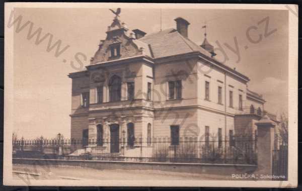  - Polička (Svitavy), sokolovna, celkový pohled, Foto-Fon Praha