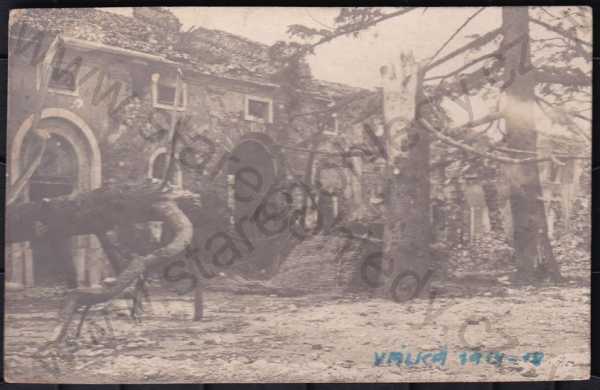  - 1.světová válka, Polsko, poničený dům, zlomený strom