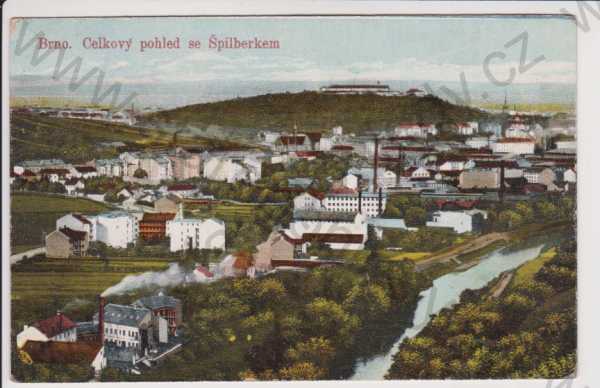 - Brno - celkový pohled, Špilberk, kolorovaná