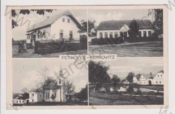  - Petrovice - kostel, škola, střed obce
