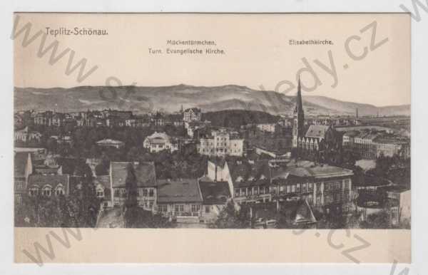  - Teplice (Teplitz), částečný záběr města, kostel