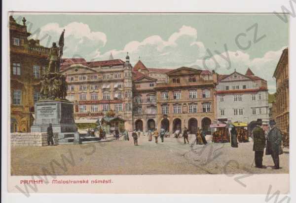  - Praha - pomník Radeckého - Malostranské náměstí, kolorovaná