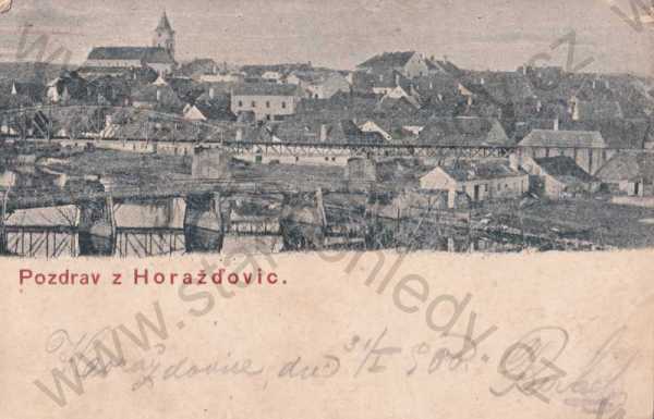  - Horažďovice, Klatovy, celkový pohled, kostel, DA