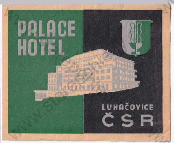  - Luhačovice, Zlín, barevná, Hotel Palace, nejedná se o pohlednici