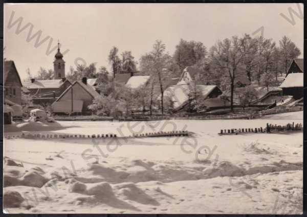  - Sněžné na Moravě (Žďár nad Sázavou), částečný záběr, kostel