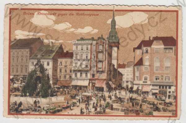  - Brno (Brünn), náměstí, trh, kolorovaná