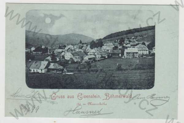  - Železná Ruda (Eisenstein) - Klatovy, celkový pohled, mondschein, DA