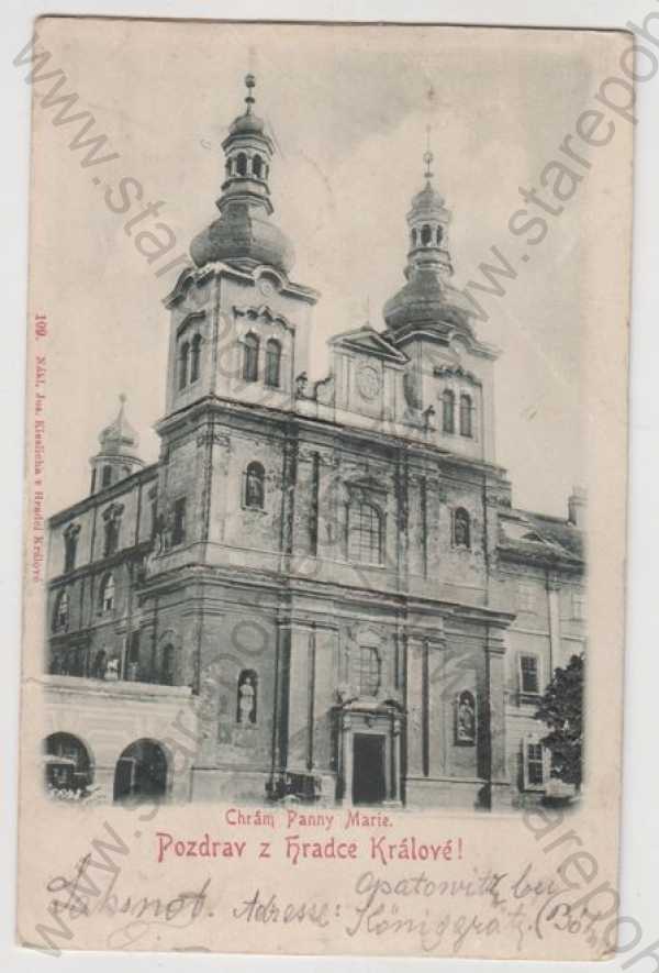  - Hradec Králové, kostel, plastická karta, DA