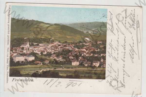  - Jeseník (Freiwaldau), celkový pohled, kolorovaná, DA