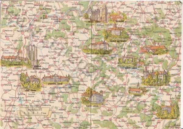  - Posázaví Putování po Československu cyklus map s vyobrazením památek