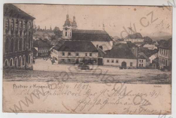  - Nepomuk (Plzeň - jih), náměstí, kostel, DA