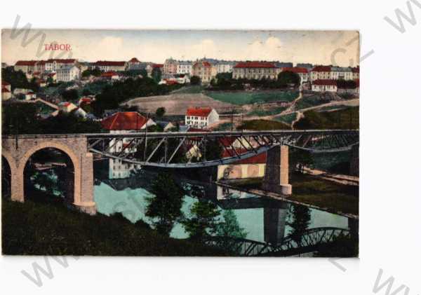  - Tábor, částečný záběr města, viadukt