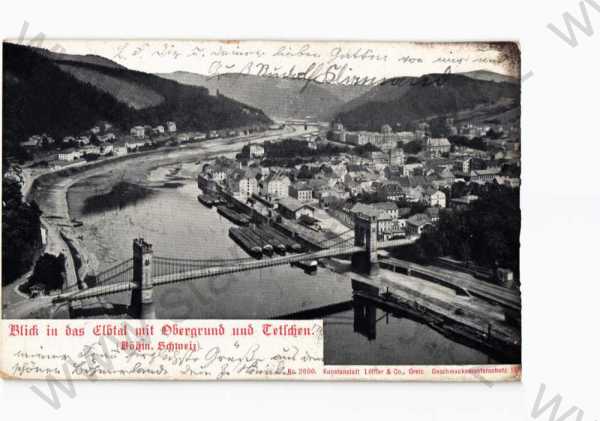  - Děčín, částečný záběr města, most, DA
